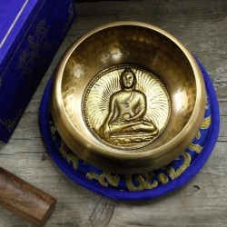 Conjunto de tigela de canto tibetano - Buda da Medicina 10cm (min 500g)