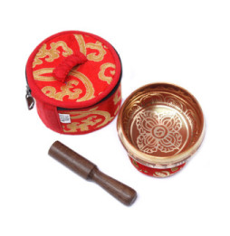 Mini Cuenco Tibetano Set de Regalo - Rojo - 6x8cm