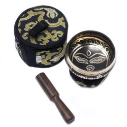 Mini Tibetan Bowl Gift Set - Black - 6x8cm