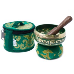 Mini Tibetan Bowl Gift Set - Green - 6x8cm