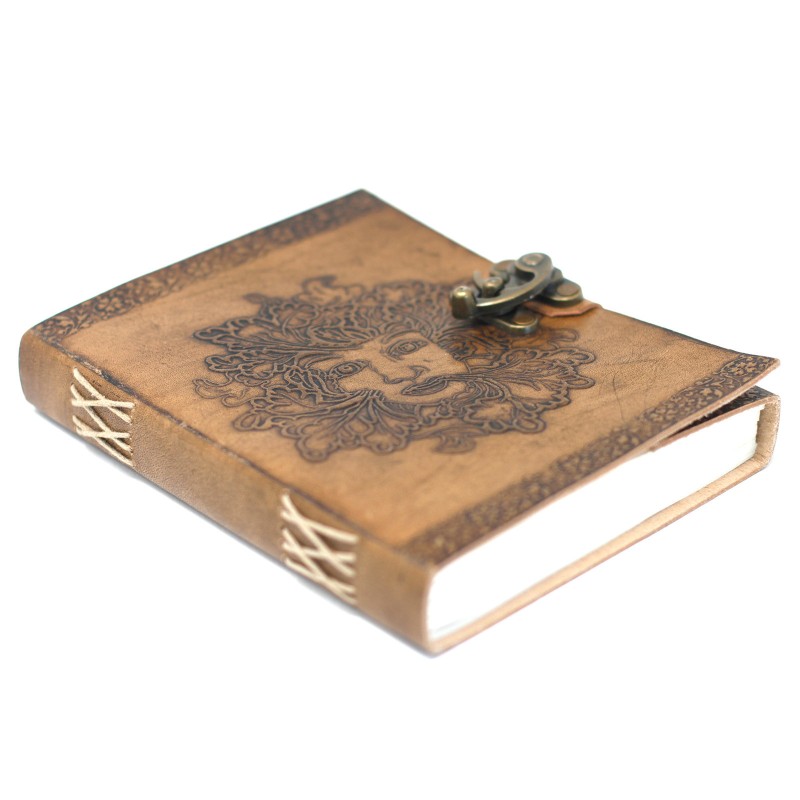 Greenman Leather Notebook (6x8")-LEATHER NOTEBOOKS AND JOURNAL-HOSTENATURA