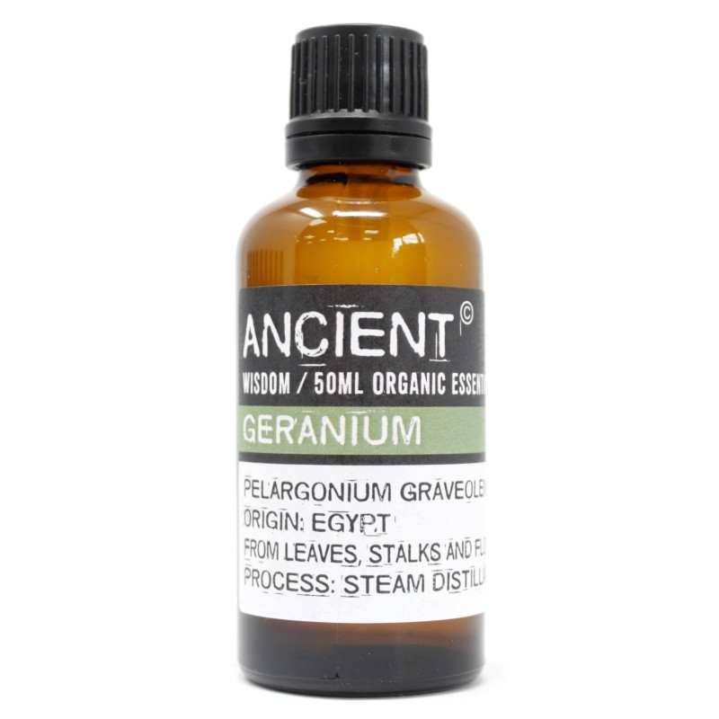 Geranium Organic Essential Oil 50ml-ORGANIC ESSENTIAL OILS 50ML-HOSTENATURA