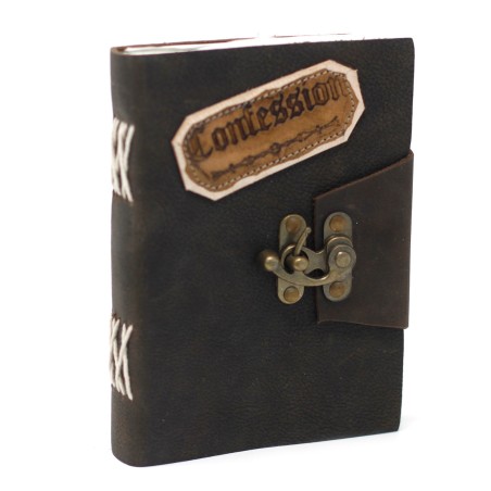 Confessions Notizbuch aus Leder (7x5")