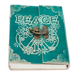 Caderno de coiro Peace (7x5")