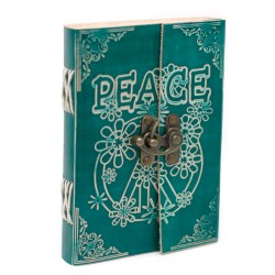 Caderno de coiro Peace (7x5")