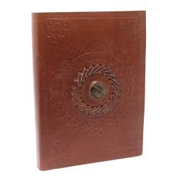 Tiger's Eye Leather Notebook (7x5")