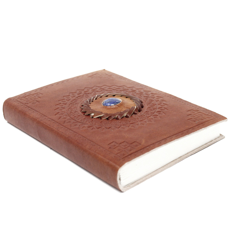 Cuaderno de cuero Lapizlazuli (7x5")