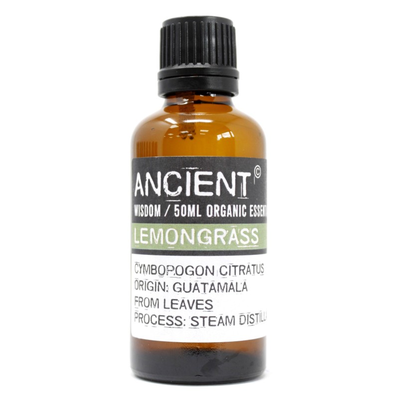 Lemongrass Organic Essential Oil 50ml-ORGANIC ESSENTIAL OILS 50ML-HOSTENATURA