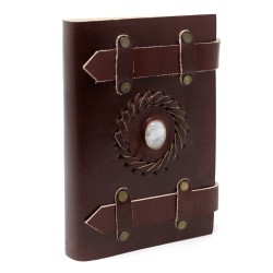 Moon's Eye Leather Notebook with Straps (6x4")