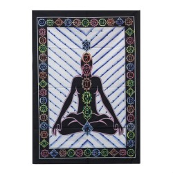 Artă de perete din bumbac - Buddha Chakra - 78x112 cm