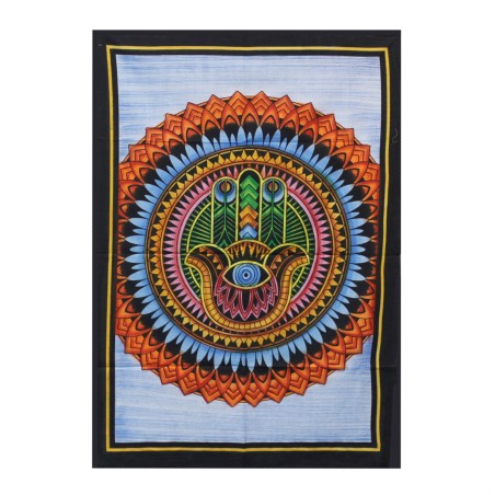 Arte de Pared de Algodón - Hamsa - 78x112cm