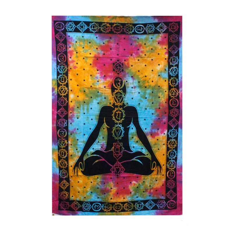 Trapunta individuale in cotone - Buddha Chakra-COPRILETTO IN COTONE-HOSTENATURA