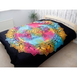 Double Cotton Quilt - Hamsa Black