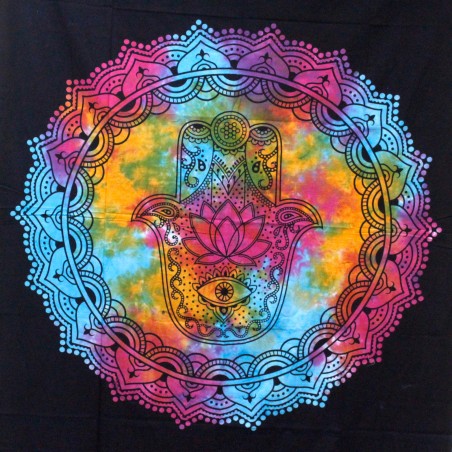 Double couette en coton - Hamsa Noir