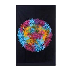 Cotton Single Quilt - Hamsa Black