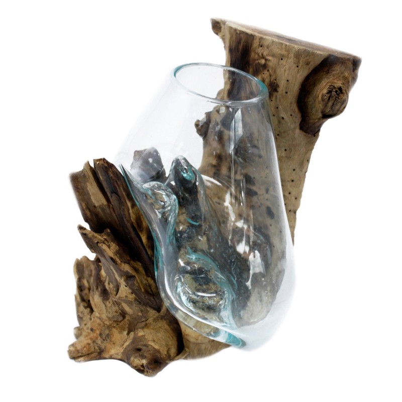 Gesmolten Glas Op Hout - Hangende Kom-GLAS GEGOTEN OP HOUT-HOSTENATURA