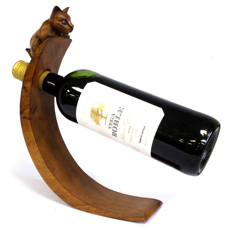 Porte-bouteille de vin - Chat-STANDS À VIN-HOSTENATURA