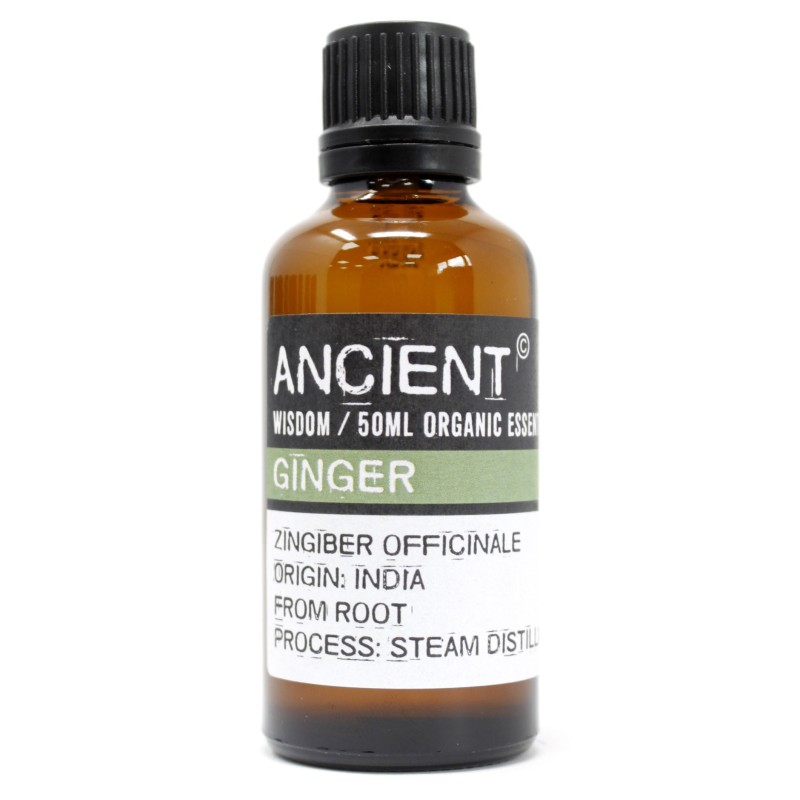 Ginger Organic Essential Oil 50ml-ORGANIC ESSENTIAL OILS 50ML-HOSTENATURA