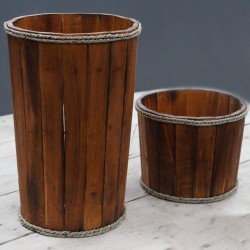 Grd. Nautical display tub - Brown 45x32cm