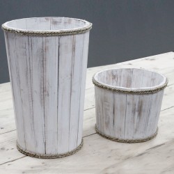 Grd. Nautical display tub - White 45x32cm