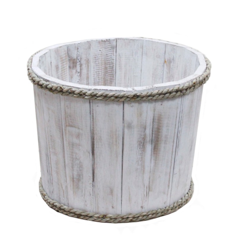 Peq. Nautical display tub - White 21x29cm-WOODEN DISPLAYS AND EXHIBITORS-HOSTENATURA