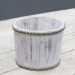 Peq. Nautical display tub - White 21x29cm