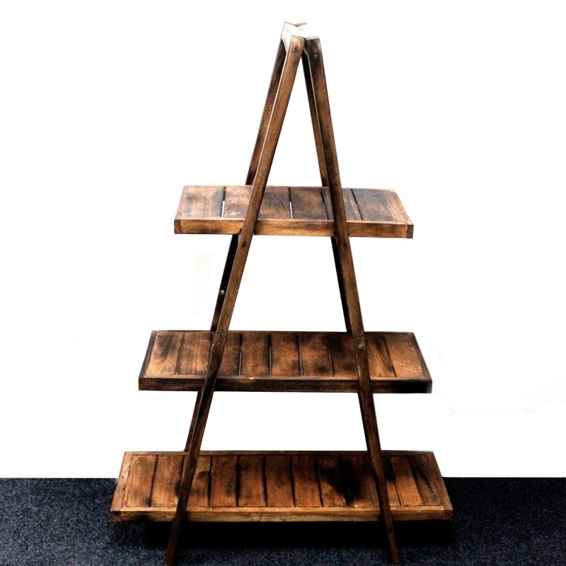 Foldable "A" Frame Display - Brown-WOODEN DISPLAYS AND EXHIBITORS-HOSTENATURA