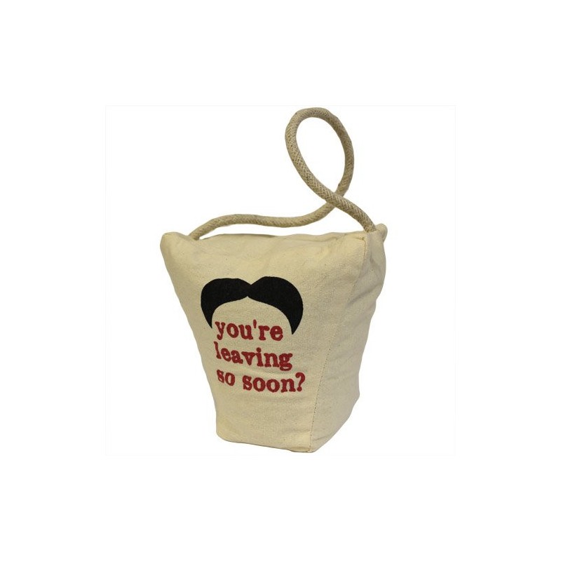 Lrg Cotton Face Shape - Mustache Leaving?-JUTE AND COTTON DOOR BLOCKER-HOSTENATURA