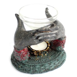 Ancient Buddha - Hand Oil Burner Offering