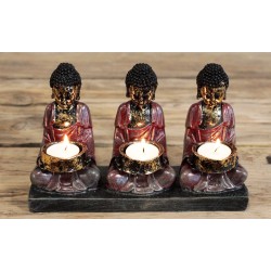 Ancient Buddha - Three Devotees Candle Holder