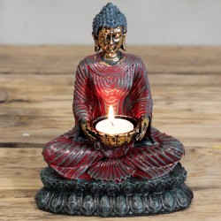 Ancient Buddha - Devotee Candlestick