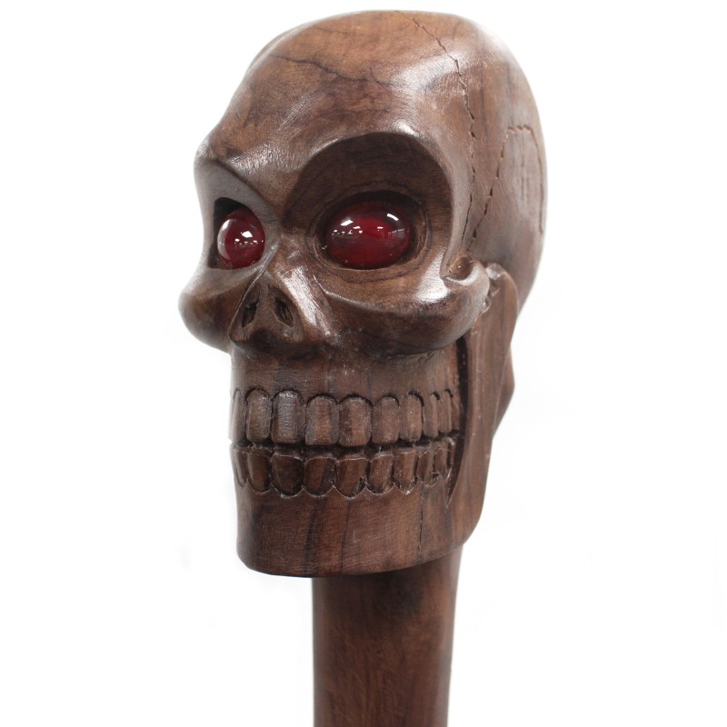 Ceremonial Staff - Skull-BALI WOODEN CANES-HOSTENATURA