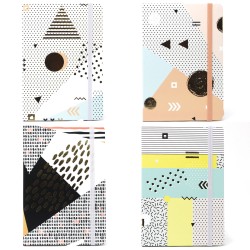 A5 Fun Notebooks - Gelinieerd papier - Gouden Abstract