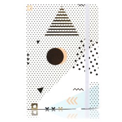 A5 Fun Notebooks - Gelinieerd papier - Gouden Abstract