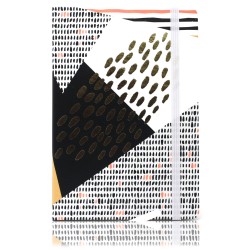 A5 Fun Notebooks - Gelinieerd papier - Gouden Abstract