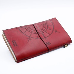 Leather Diary - The Adventure Begins - Red - (80 páxinas)