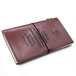 Leather Journal - True Friends - Marrom (80 páginas)