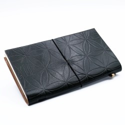 Leather Journal - Flower of Life - Green (80 pages)