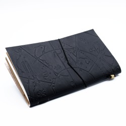 Leather Diary - My Little Black Book - Black (80 pages)