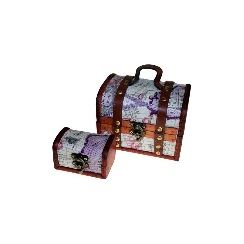 Set di 2 scatole coloniali - Design Atlas-SCATOLE IN STILE VINTAGE-HOSTENATURA