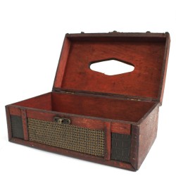 Large Trunk Style Handkerchief Box