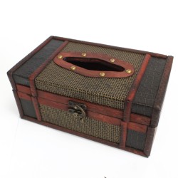 Large Trunk Style Handkerchief Box