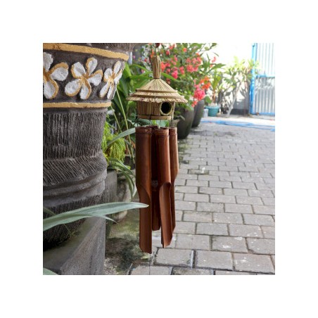 Round Bird Box with Bells 56x20cm