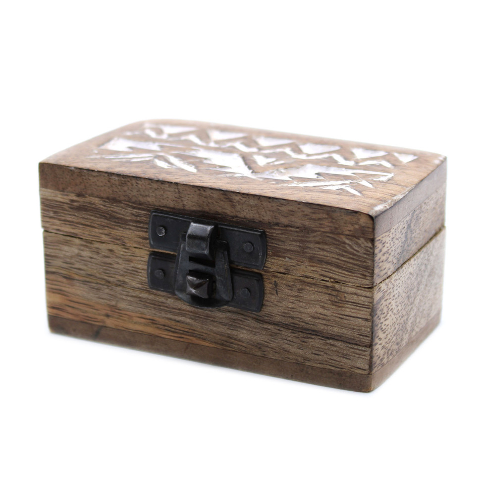 Caja de Madera Blanca - 3x1.5 Pastillero Diseño Eslavo