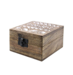 Caja de Madera Blanca - 4x4 Pastillero Diseño Eslavo