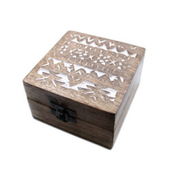 Caja de Madera Blanca - 4x4 Pastillero Diseño Eslavo