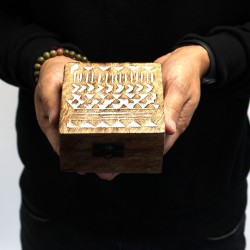 White Wooden Box - 6x4 Pillbox Slavic Design