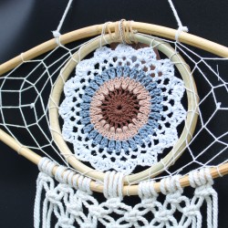 Acchiappasogni - Med Macramé Eye Bianco / Grigio / Marrone