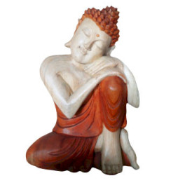 Estatua de Buda Tallada a Mano - 30cm Pensando