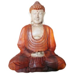 Handgeschnitzte Buddha-Statue - 30cm ohne Zweifel